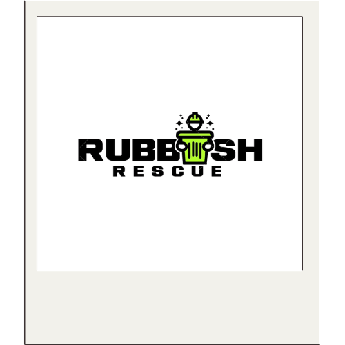 A polaroid image of the Rubbish Rescue logo